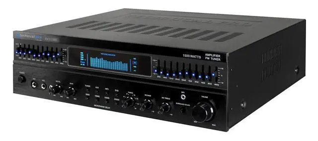 Alt view image 2 of 5 - RX113BT 1500w Bluetooth Home Receiver Amplifier Amp w/ 10 Band EQ