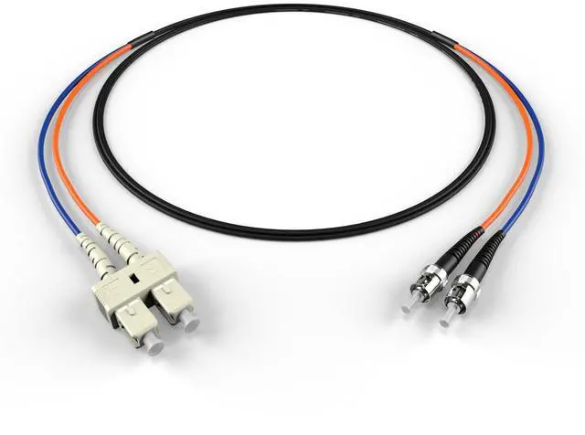 Main image of 50M OM1 SC ST Fiber Optic Cable | Indoor/Outdoor Duplex 62.5/125 SC to ST Multimode Jumper 60 Meter (196.85ft) | Made in USA | Length: 0.5M-300M