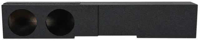 Main image of Dual 8" Subwoofer Box, Ported Enclosure, 35Hz Tuning, Front-Fire Design, Durable Bed Liner Finish, Space-Saving, for 2007-2020 GM/Chevy 1500 Crew Cab 2500HD/3500HD
