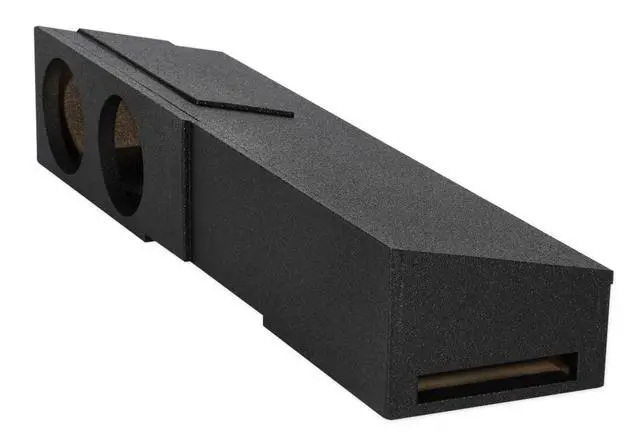 Alt view image 2 of 4 - Dual 8" Subwoofer Box, Ported Enclosure, 35Hz Tuning, Front-Fire Design, Durable Bed Liner Finish, Space-Saving, for 2007-2020 GM/Chevy 1500 Crew Cab 2500HD/3500HD