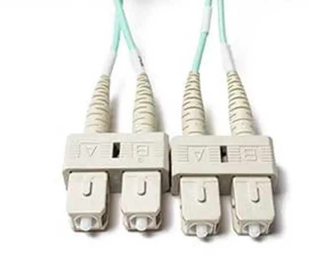 Main image of 150M OM3 SC SC Fiber Optic Cable | Plenum 10G Duplex 50/125 SC to SC Multimode Jumper 150 Meter (492.12ft) | Made in USA | 1/40g sfp 10gbase mm ofnp sc-sc | Length Options: 0.5M-300M