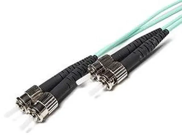 Main image of 35M OM4 ST ST Fiber Optic Cable | Bend Insensitive Plenum 100Gb Duplex 50/125 ST to ST Multimode Jumper 35 Meter (114.82ft) | Length Options: 0.5M-300M | 10/100g sfp 100gb mm ofnp