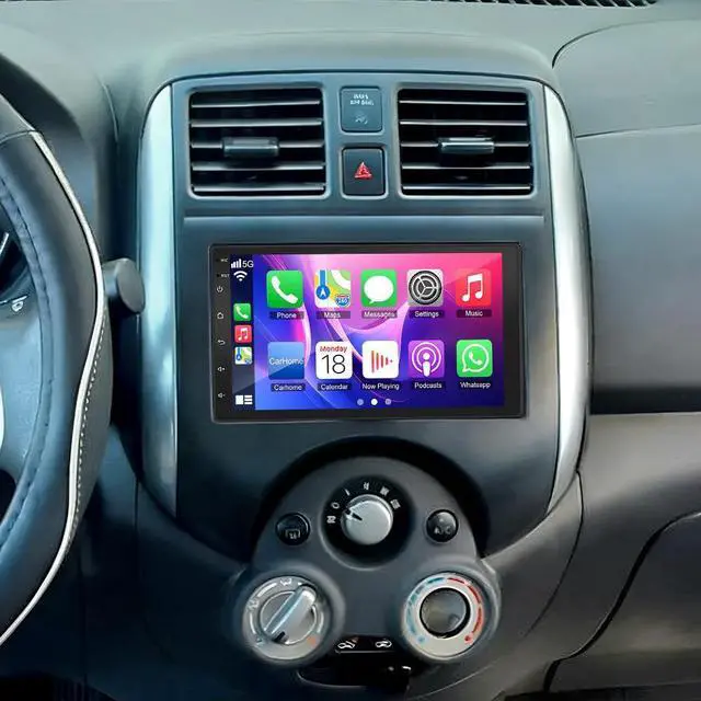 Main image of 2+64G Android 13 Car Stereo for Nissan Versa 2012-2018 with CarPlay Android Auto, 7 Inch Touchscreen Display Radio Player Audio Receivers Headunit with GPS Navigation SWC Split Screen WiFi Bluetooth