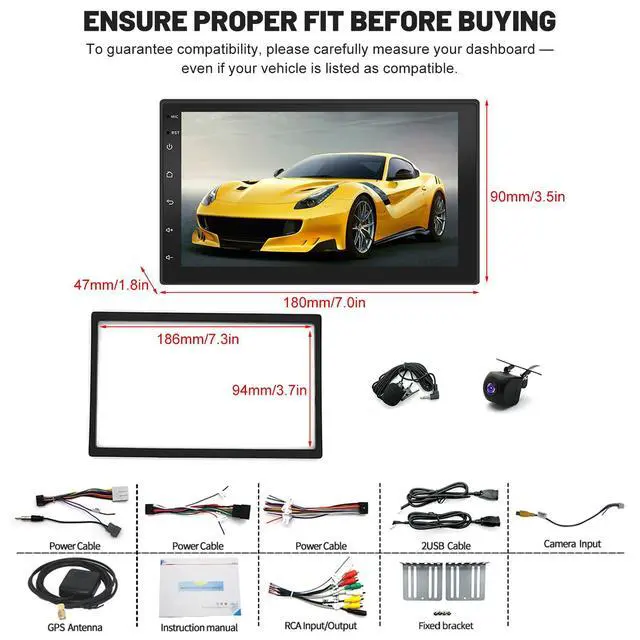 Alt view image 2 of 4 - 2+64G Android 13 Car Stereo for Nissan Versa 2012-2018 with CarPlay Android Auto, 7 Inch Touchscreen Display Radio Player Audio Receivers Headunit with GPS Navigation SWC Split Screen WiFi Bluetooth