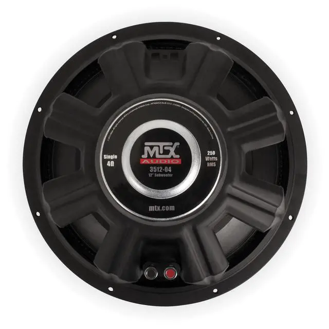 Alt view image 4 of 6 - 3512-04 12" 500 Watt Peak/250 Watt RMS SVC 4-ohm Car Audio Subwoofer Sub