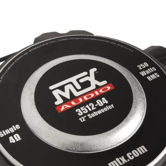 Alt view image 6 of 6 - 3512-04 12" 500 Watt Peak/250 Watt RMS SVC 4-ohm Car Audio Subwoofer Sub