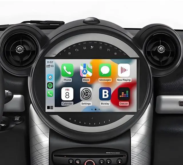 Main image of Car Stereo Radio for BMW Mini Cooper 2011-2016,9 Touch Screen Car Radio Receiver with/Wired with Carplay Android Auto GPS Navigation Head Unit Bluetooth WiFi Rear Camera - 2G+32G