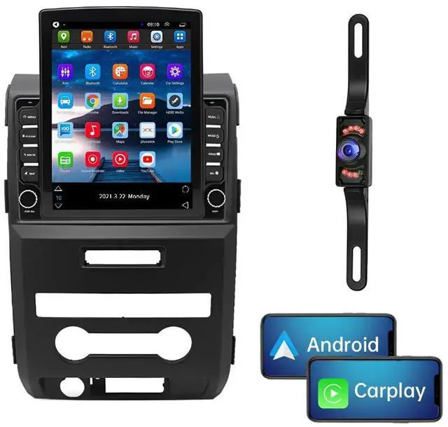 Main image of Android 13 Double Din Car Stereo Radio Fit for Ford F150 2009-2014, 9.7 Inch Touch Screen Multimedia Player GPS Navigation Wireless Carplay Android Auto Support SWC FM Backup Camera, 2G+32G
