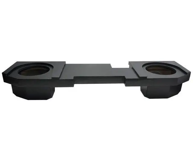 Alt view image 2 of 4 - Compatible with Dodge Ram 2002-2018 Quad - Crew Truck Dual 10" Sub Box Enclosure - Rhino Coated