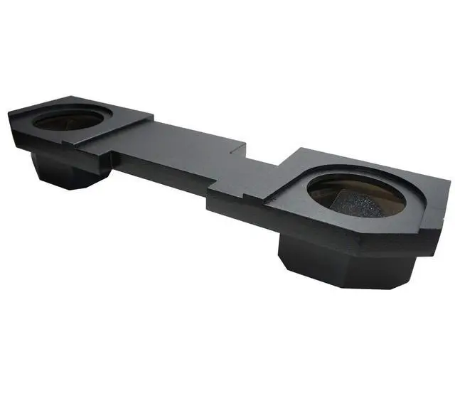Alt view image 3 of 4 - Compatible with Dodge Ram 2002-2018 Quad - Crew Truck Dual 10" Sub Box Enclosure - Rhino Coated