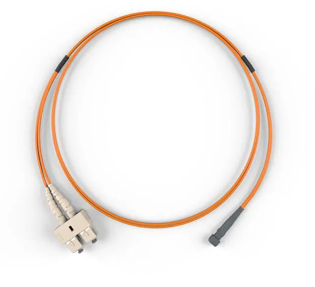 Alt view image 3 of 4 - FiberCablesDirect OM1 Multimode Fiber Patch Cable | Length Options 0.5M300M | MTRJ SC | 60M (196.85ft) | Duplex 62.5/125µm | 1Gb Ethernet | Orange OFNR PVC