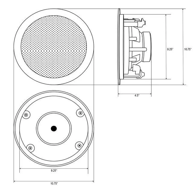 Alt view image 5 of 5 - C8O8 Ceiling Speakers 8" 8 Water-Resistant