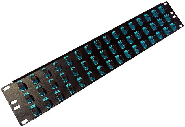 Main image of 48 Port SC Fiber Patch Panel APC Singlemode (Green Couplers) (Loaded 2u) 19"