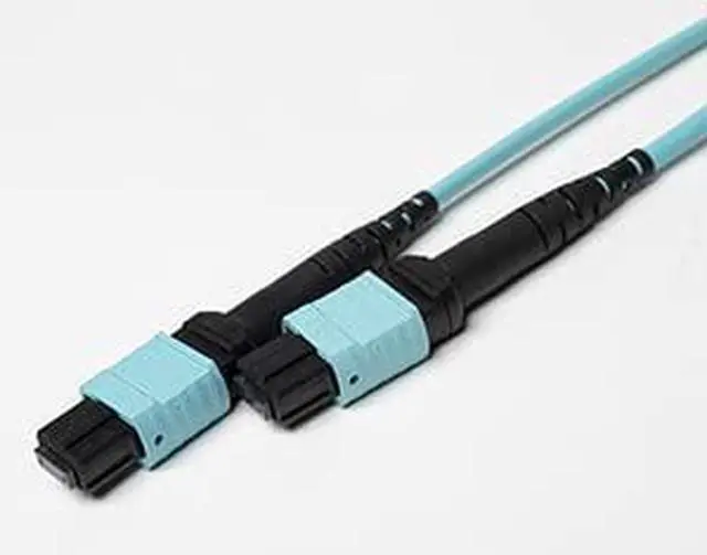 Alt view image 2 of 4 - 7M OM4 MTP MTP 12 Fiber Optic Cable | 100G Plenum Multi-Fiber 50/125 MTP to MTP Multimode Jumper 7 Meter (22.97ft) | B Type Polarity | 1/10/40/100g mmf qsfp 100gbase 12f MTP