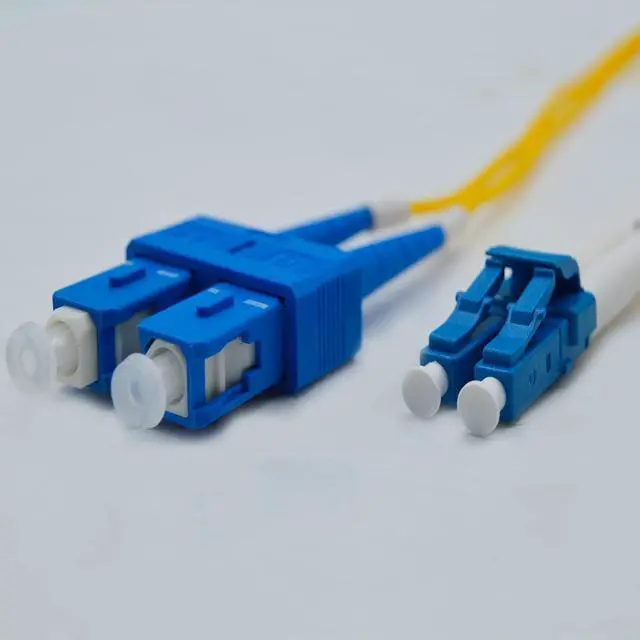 Alt view image 2 of 4 - FiberCablesDirect OS2 Single-Mode Fiber Patch Cable | Length Options: 0.5M-300M | LC to SC | 85M (278.87ft) | Duplex 9/125µm | 1G/10G SFP & 10GBASE Compatible | Yellow OFNR PVC