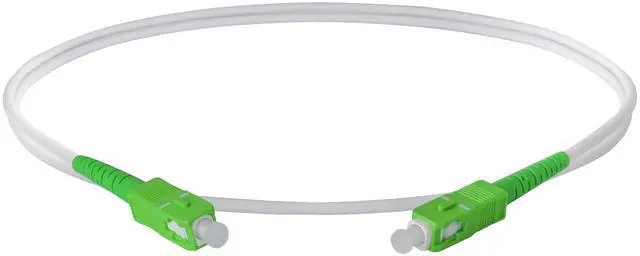 Alt view image 2 of 4 - 1-Pack 300 Feet SC/A to SC/A Armored Fiber Patch Cable, Premium SC/A Connector ( 0.15dB), Corning Singlemode G657A2 Fiber, 3.0mm White Simplex LSZH UV-Proof Indoor/Outdoor Cable Jacket
