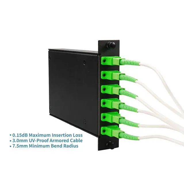 Alt view image 5 of 6 - 4-Pack 8 Meter SC/A to SC/A Armored Fiber Patch Cable, Premium SC/A Connector ( 0.15dB), Corning Singlemode G657A2 Fiber, 3.0mm White Simplex LSZH UV-Proof Indoor/Outdoor Cable Jacket