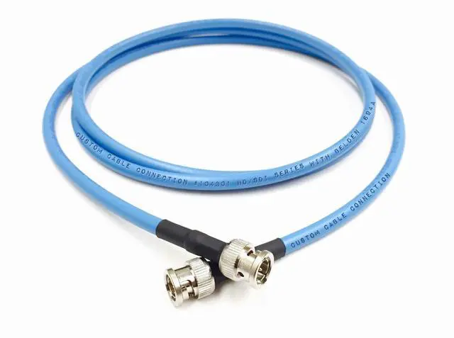 Alt view image 3 of 6 - 70 Foot Belden 1694A 6G HD-SDI RG6 BNC Cable (75 Ohm) Blue Jacket