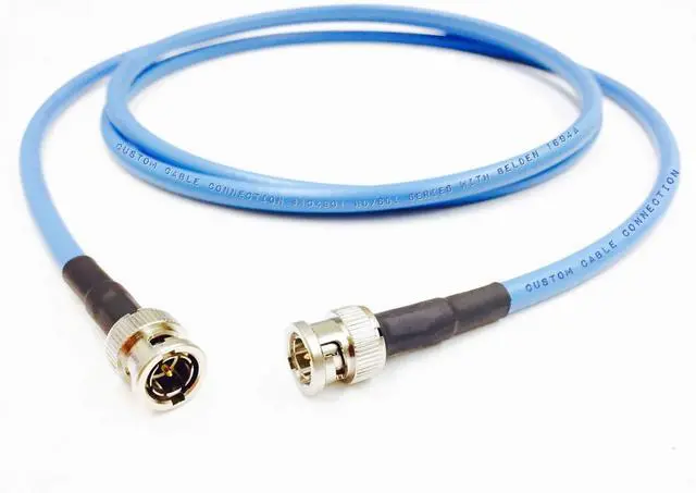 Alt view image 5 of 6 - 70 Foot Belden 1694A 6G HD-SDI RG6 BNC Cable (75 Ohm) Blue Jacket