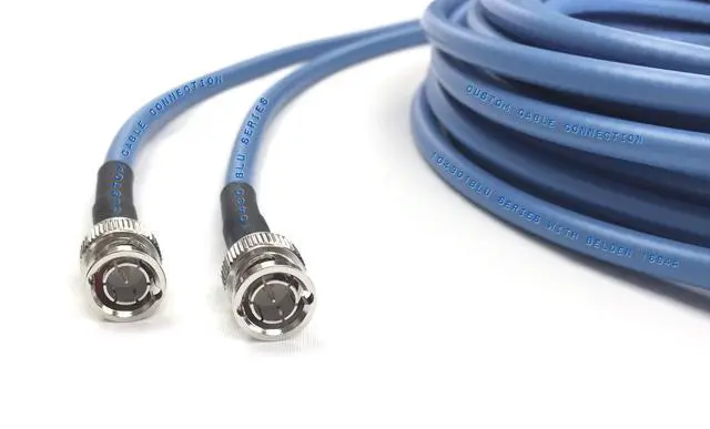 Alt view image 6 of 6 - 70 Foot Belden 1694A 6G HD-SDI RG6 BNC Cable (75 Ohm) Blue Jacket