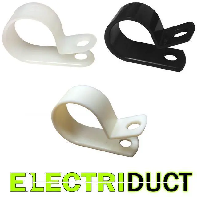 Alt view image 3 of 4 - 1/2" Heavy Duty Nylon Cable Clamps Mouting Wire Clips - 1000pcs | Black