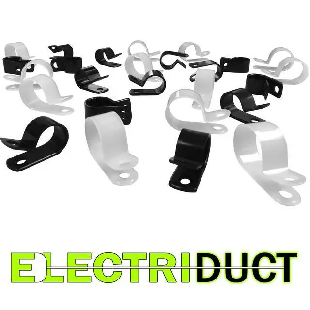 Alt view image 4 of 4 - 1/2" Heavy Duty Nylon Cable Clamps Mouting Wire Clips - 1000pcs | Black