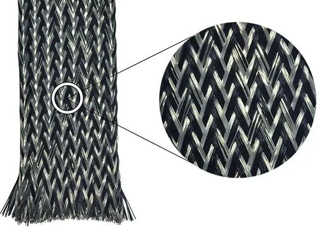 Alt view image 2 of 2 - 1/4" Tinned Copper Metal PET Expandable Braided Sleeving Flexible Cable Mesh - 100 Feet