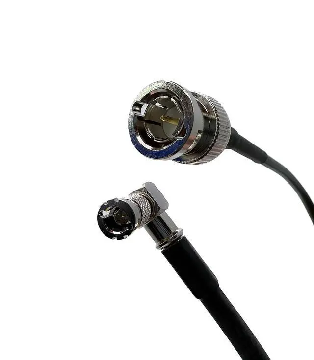 Alt view image 2 of 6 - 10 Foot Belden 4855R 12G Rated Standard BNC Male to High Density Micro Right Angle BNC Male 3G/6G/12G HD-SDI Mini RG59 Video Adapter Cable