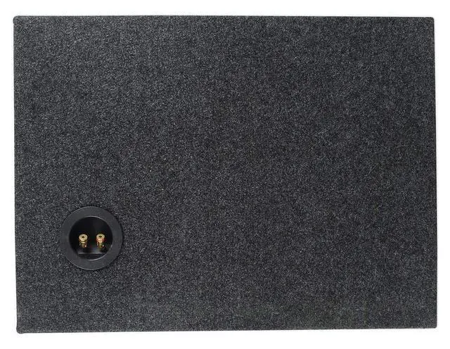 Alt view image 3 of 6 - RSVK12 Single 12" MDF Vented Subwoofer Enclosure Box, Fits Kicker Solo-Baric L7/L5/L3, Hifonics & Other Square Woofers, 3/4" USA MDF, Gold Terminals, Precision Build for Car Audio