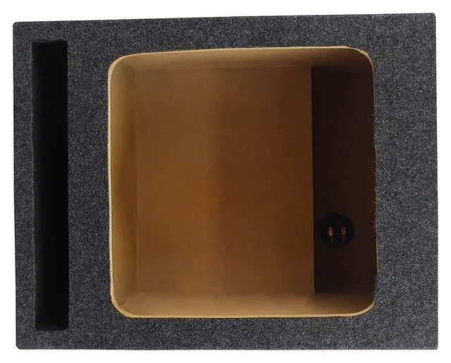 Alt view image 5 of 6 - RSVK12 Single 12" MDF Vented Subwoofer Enclosure Box, Fits Kicker Solo-Baric L7/L5/L3, Hifonics & Other Square Woofers, 3/4" USA MDF, Gold Terminals, Precision Build for Car Audio