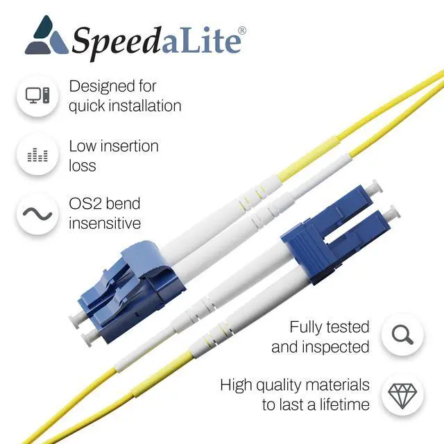 Alt view image 5 of 6 - 1 Meter - 12 Pack OS2 Singlemode Duplex Fiber Patch Cable, LC-LC Connector, A(Tx) to B(Rx), 100Gig OFNR Rated, Ideal for Long-Distance Network, FTTH, Data Center, Telecom
