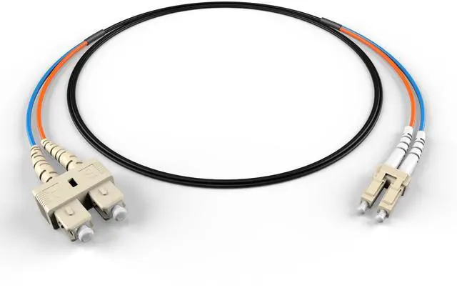 Main image of 20M OM1 LC SC Fiber Optic Cable | Indoor/Outdoor Duplex 62.5/125 LC to SC Multimode Jumper 20 Meter (65.61ft) | Made in USA | mmf lc-sc Opticcord otdr | Length: 0.5M-300M
