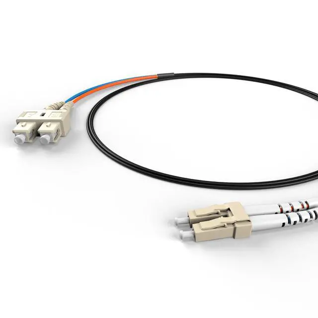 Alt view image 2 of 4 - 20M OM1 LC SC Fiber Optic Cable | Indoor/Outdoor Duplex 62.5/125 LC to SC Multimode Jumper 20 Meter (65.61ft) | Made in USA | mmf lc-sc Opticcord otdr | Length: 0.5M-300M