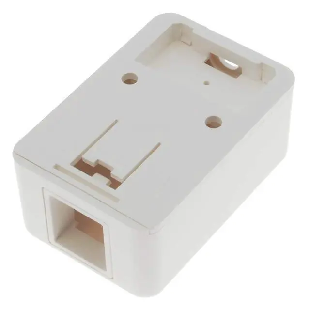 Alt view image 3 of 4 - Keystone Jack Surface Mount Box White, Biscuit for RJ45, RJ11, RJ12 Keystone Jacks, UL Listed, RoHs Compliant (50-Pack, 1-Port)