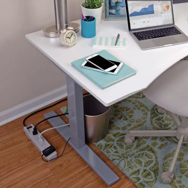 Alt view image 3 of 6 - 6 Right Angle Outlet Surge Protector Power Strip, 6ft Cord, Metal, $75,000 Insurance & (TLM626),White