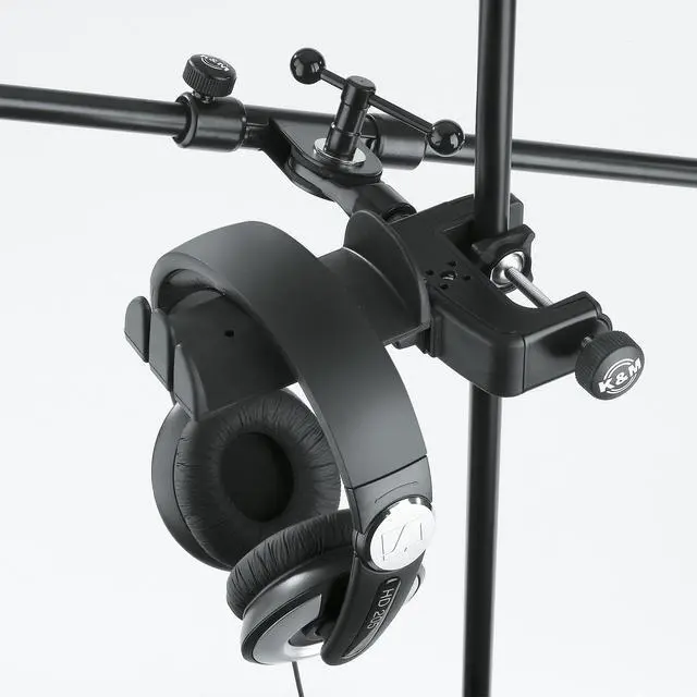 Alt view image 4 of 6 - Headphones, Black, Universal Support, Portable Electronic Device Stand, Steel Construction, Rubber Covered Support, 16085.000.55