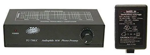Main image of hnolink TC-750LC Audiophile RIAA Phono Preamp with Output Level Control, 85dB S/N; Black or Silver, Your Choice (Black w/ 1000mA Adaptor Upgrade)