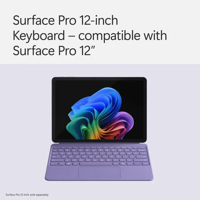 Alt view image 5 of 6 - Surface Pro Keyboard and Slim Pen 2 Bundle for Surface Pro 12" Device, Alcantara Material, Violet