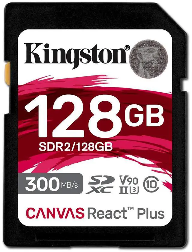 Main image of Canvas React Plus 128GB SD Card | SDXC UHS-II | 300R/260W U3 V90 | Full HD/4K/8K | SDR2/128GB