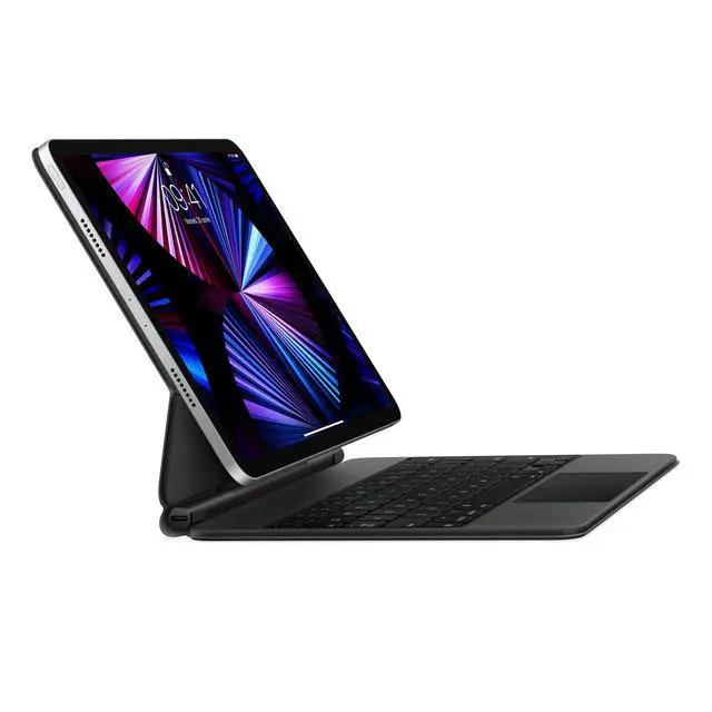 Alt view image 2 of 6 - Magic Keyboard: iPad Keyboard case for iPad Pro 11-inch (1st, 2nd, 3rd, 4th gen) and iPad Air (4th, 5th gen, and M2), Great Typing Experience, Built-in trackpad, Italian - Black