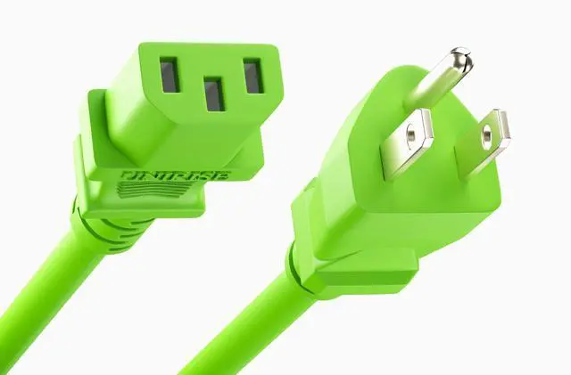 Alt view image 3 of 4 - 20 Pack 3ft (1m) Power Cord NEMA 5-15P to IEC C13 10Amp 18AWG 125V SVT Jacket 515P-C13 PDU PC Cable Monitor UL Listed, Green, 3 Foot