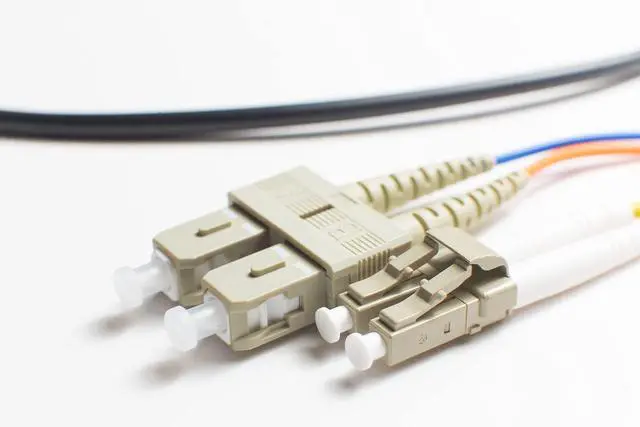 Main image of LC SC OM4 Indoor/Outdoor Fiber Optic Patch Cable 10Gb/40Gb/100Gb Corning Glass | 15.0m (49.2ft) | Water & UV-Resistant for Data Centers, Outdoor Conduit, Campus Links | Length: 0.5M-300M