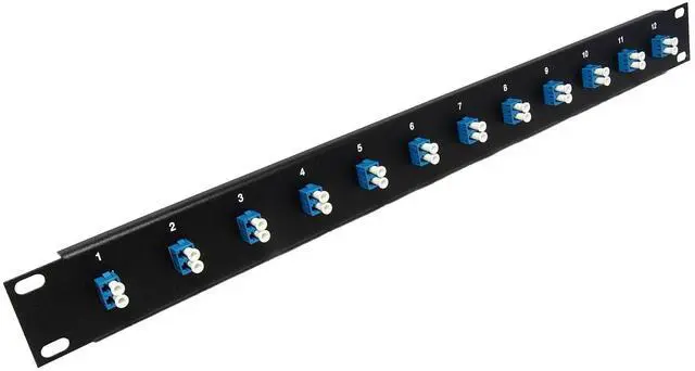Main image of 12 Port LC Fiber Optic Cable Patch Panel Singlemode (Loaded 1u) 19"