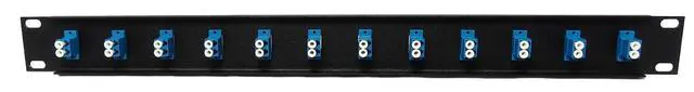 Alt view image 3 of 3 - 12 Port LC Fiber Optic Cable Patch Panel Singlemode (Loaded 1u) 19"