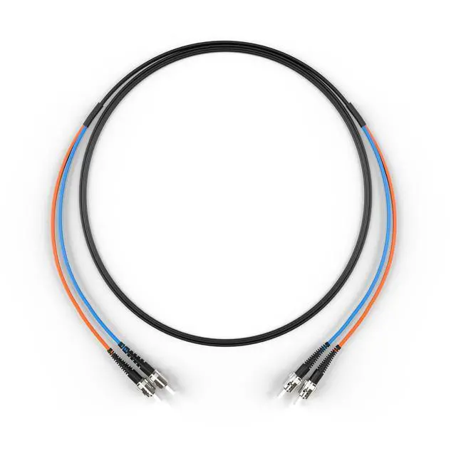 Alt view image 3 of 4 - 25M OM1 ST ST Fiber Optic Cable | Indoor/Outdoor Duplex 62.5/125 ST to ST Multimode Jumper 25 Meter (82.02ft) | Length Options: 0.5M-300M | ofnr st-st mmf in/Outdoor | Length: 0.5M-300M