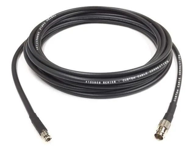 Alt view image 2 of 6 - 50 Foot Standard BNC Female to HD Micro BNC 6G HD-SDI Mini RG59 75Ohm Adapter Cable Black