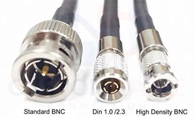 Alt view image 6 of 6 - 50 Foot Standard BNC Female to HD Micro BNC 6G HD-SDI Mini RG59 75Ohm Adapter Cable Black