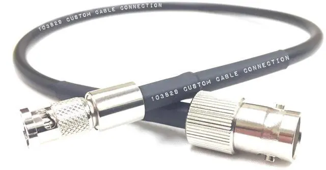 Main image of 75 Foot Standard BNC Female to HD Micro BNC 6G HD-SDI Mini RG59 75Ohm Adapter Cable Black