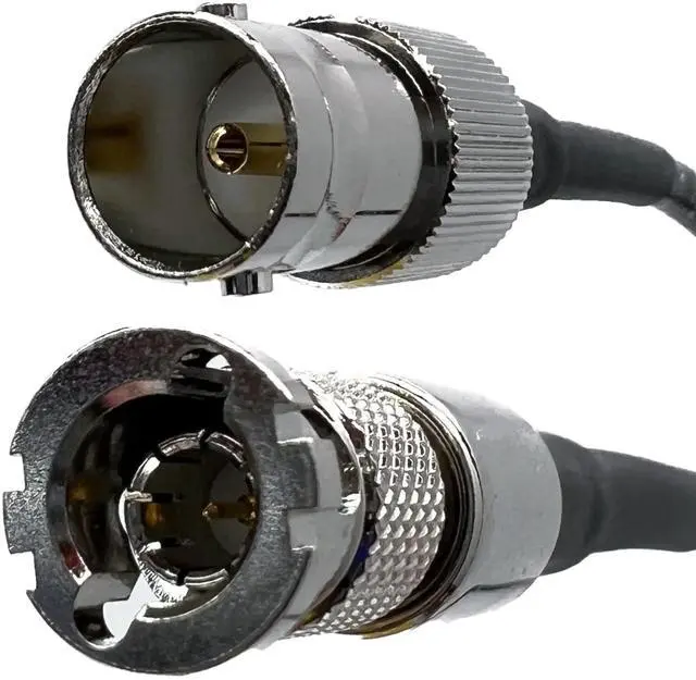 Main image of 40 Foot Standard BNC Female to HD Micro BNC 6G HD-SDI Mini RG59 75Ohm Adapter Cable Black