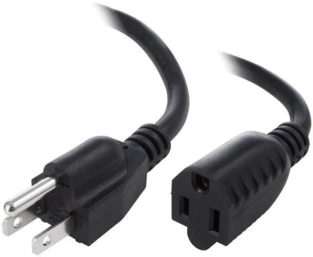 Main image of 5 PCS, 16AWG Power Extension Cord Cable, Black 15 Feet, CNE592404